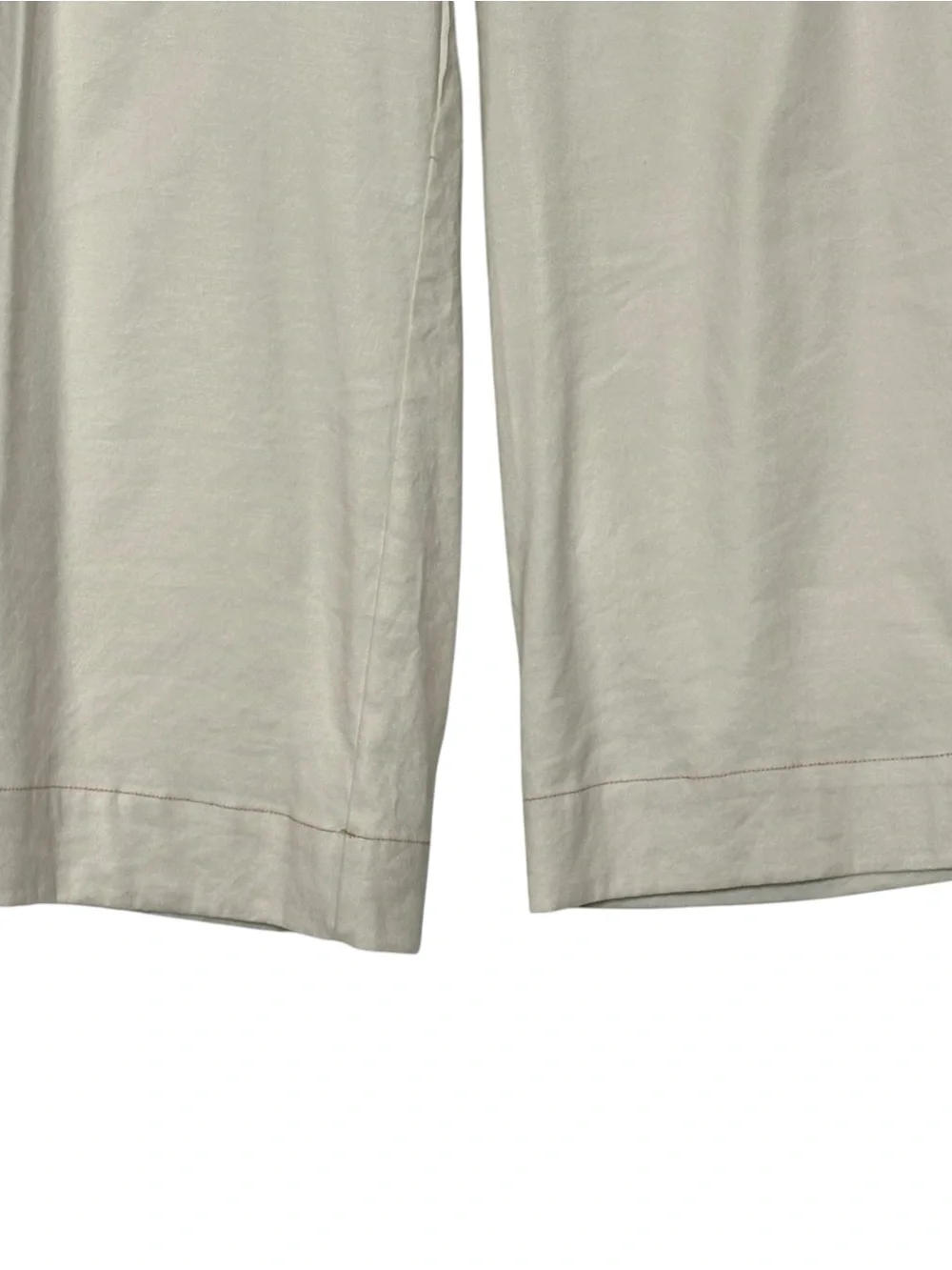 Maeve Ettie Cream High Waist Cropped Wide Leg Jeans Linen | 25